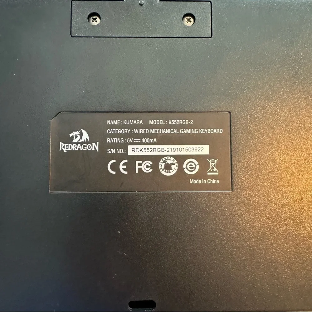 Reddragon Wired Mechanical Gaming Keyboard KUMARA K552RGB-2